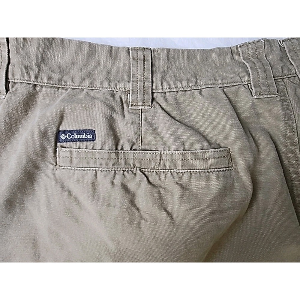 Lot 2 Columbia Men's 40W/8L Cargo‎ Shorts Khaki & Stone Outdoor Hiking Classic - Picture 9 of 15